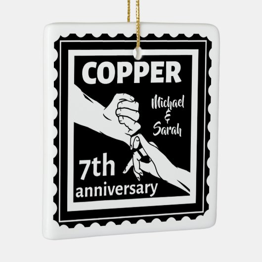 7周年記念結婚ギフト伝統的アイアン セラミックオーナメント (右)