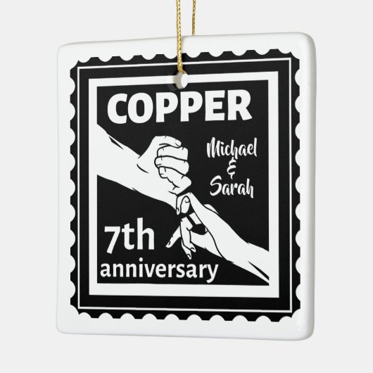 7周年記念結婚ギフト伝統的アイアン セラミックオーナメント (左)