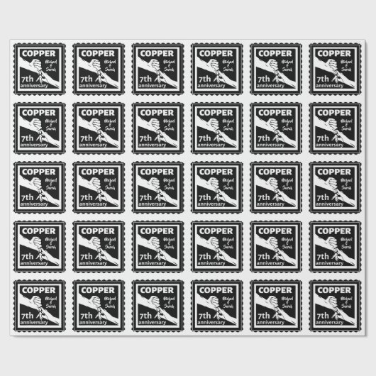 7周年記念結婚ギフト伝統的アイアン ラッピングペーパー (フラット)