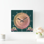 7周年記念結婚ハートエンブレム スクエア壁時計 (ホーム)