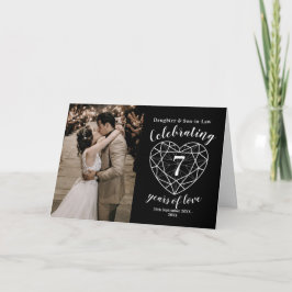 7周年記念結婚ブラックハートカード カード