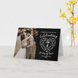 7周年記念結婚ブラックハートカード カード
