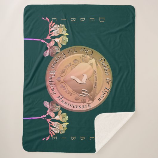 7周年記念結婚銅フェシア シェルパブランケット (正面)