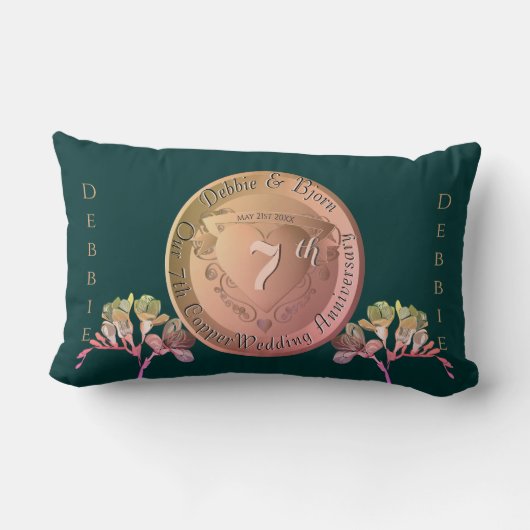 7周年記念結婚銅フェシア ランバークッション (裏面)