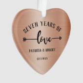 7周年記念結婚銅周年記念写真 オーナメント (正面)