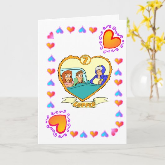 7周年記念 - 銅 カード (黄色い花)