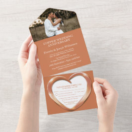 7周年銅婚式パーティーの写真 オールインワン招待状