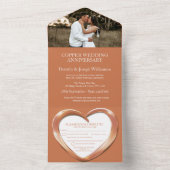 7周年銅婚式パーティーの写真 オールインワン招待状 (内側)