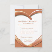 7周年銅婚式 ハート 返信カード (正面)