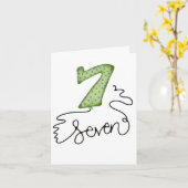 7回目の誕生日バルーンカード カード (黄色い花)