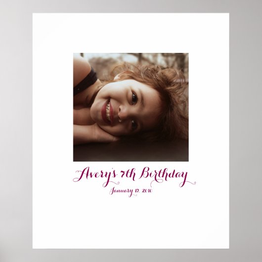 7回目の誕生日7thサインインパーティーボード7 ポスター (正面)