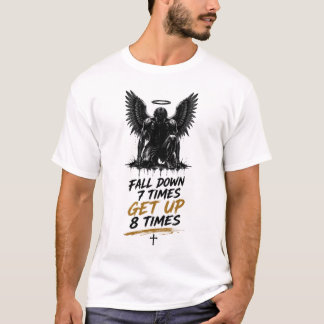 7回転んで8回立ち上がる - モチベーショナルA Tシャツ