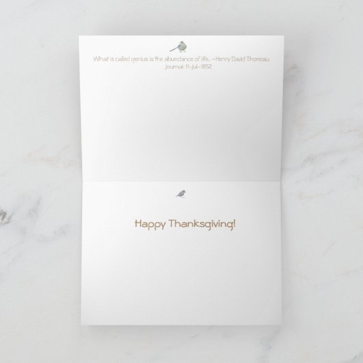 #7地球楽しむの豊かさ：HappyThanksgiving シーズンカード (内部)