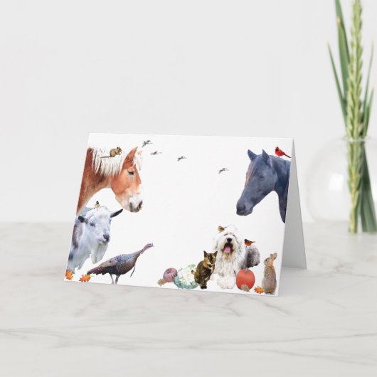 #7地球楽しむの豊かさ:HappyThanksgiving シーズンカード (正面)