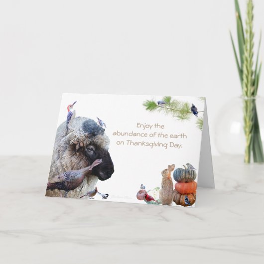 #7地球楽しむの豊かさ：HappyThanksgiving シーズンカード (正面)