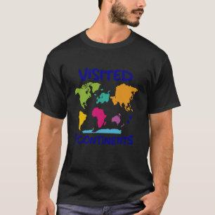 7大陸制覇 世界地図 トラベル アドバンスド Tシャツ