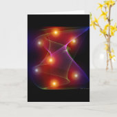 7太陽のデジタル抽象的な挨拶 カード (黄色い花)