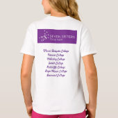 7姉妹が一緒に子供のシャツに名前をバック Tシャツ (裏面)