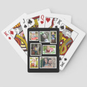 7家族の写真コラージュ黒あなたの色を選択 トランプ (裏面)