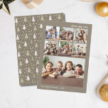 7家族モダン写真コラージュのクリスマスタウペ シーズンカード<br><div class="desc">愛祝した人と最も暖かい願いを共有するためにモダン設計されたこのクリスマスフォトコラージュカードで季節の喜び。宇宙を前面に7枚の大切な家族の写真に取り付け、今年の思い出を思い出す美しい方法を提供すお気に入りのるホリデーカード。フェスティバルの木や雪の魅力的結晶が入った冬の模様をバックに展示し、居心地の良い季節のtouchを追加。友人や家族に休日の応援を送るのに最適パーソナライズされたで、このカースタイリッシュドは接続し続ける心のこもった方法である。</div>