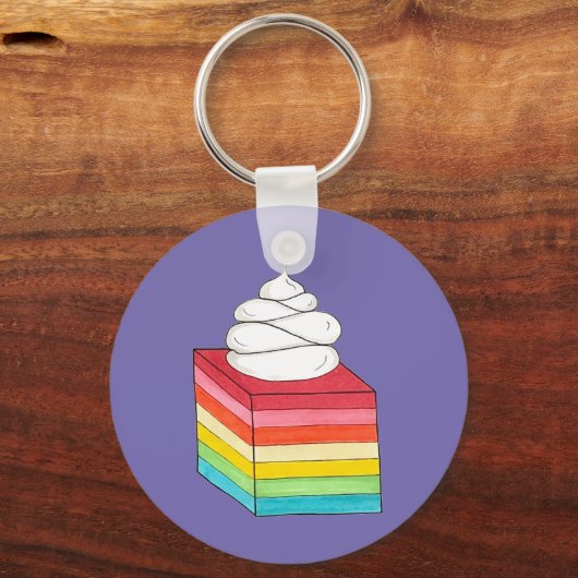 7層レトロレインボーゼラチンサラダデザート キーホルダー (裏面)