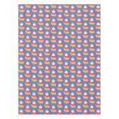 7層レトロレインボーゼラチンサラダデザート テーブルクロス (正面)