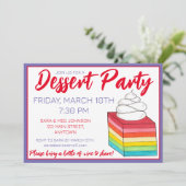 7層レトロレインボーゼラチンサラダデザート 招待状 (スタンド正面)