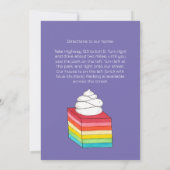 7層レトロレインボーゼラチンサラダデザート 招待状 (裏面)