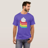 7層レトロレインボーゼラチンサラダデザート Tシャツ (正面フル)