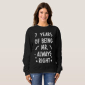 7年のAlways Right Anniversary 結婚's スウェットシャツ (正面フル)