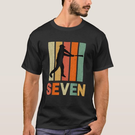 7年オールドベースボール誕生日レトロヴィンテージBda Tシャツ (正面)