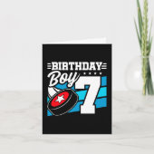 7年オールドホッケーパーティーテーマ第7誕生日少年 カード (正面)
