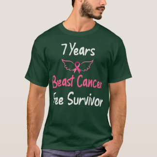 7年乳がんフリーピンク乳がんSurv Tシャツ