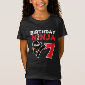 7年古空手忍者パーティーキッズ7誕生日 Tシャツ (正面)