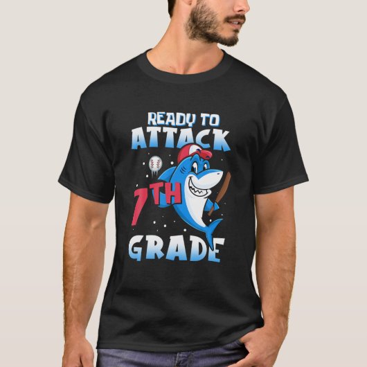 7年生のアパレルを攻撃する準備ができて、新学期 Tシャツ (正面)