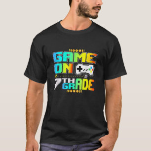 7年生のゲームでゲームのビデオゲーマー戻る学校 Tシャツ