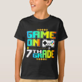 7年生のゲームでゲームのビデオゲーマー戻る学校 Tシャツ (正面)