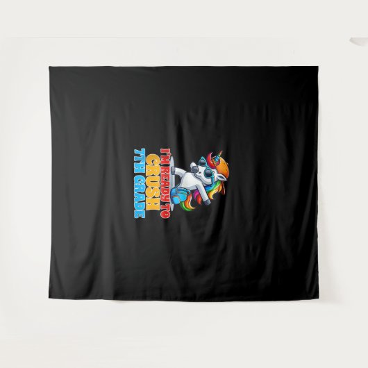 7年生のダビング・ユニコーン私は7を粉砕する準備ができている タペストリー (正面(横))