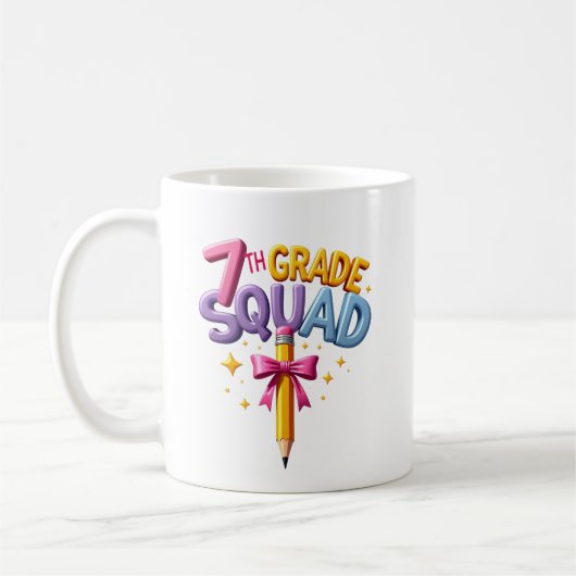 7年生の仲間たち 新学期 コーヒーマグカップ (左)