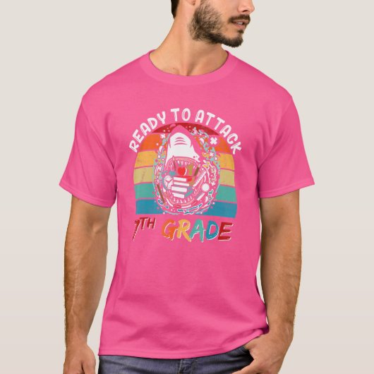 7年生の先生の子供たちを攻撃する準備ができてSchに Tシャツ (正面)
