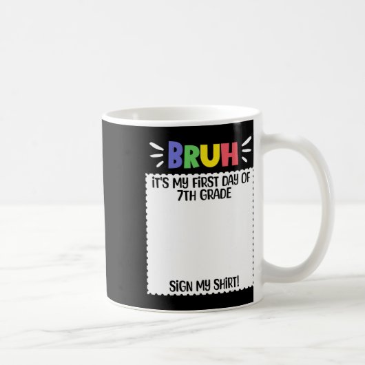7年生の初めての登校日 おめでとう 先生 コーヒーマグカップ (右)