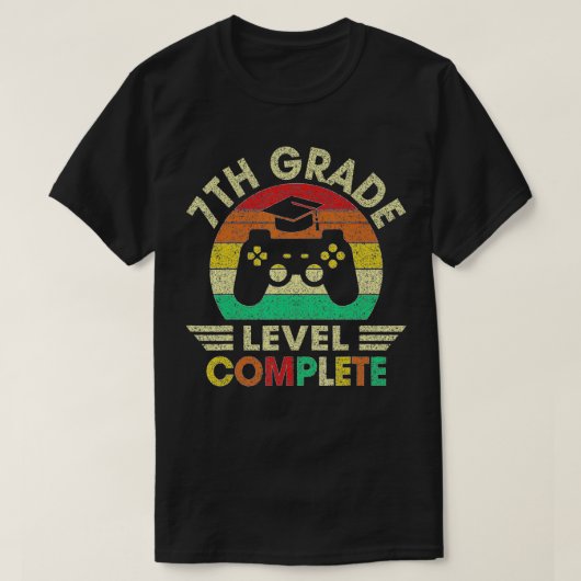 7年生の卒業レベル完全なビデオゲームTe Tシャツ (デザイン正面)