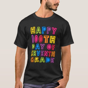 7年生の幸せな100th日先生キッズスチュ tシャツ