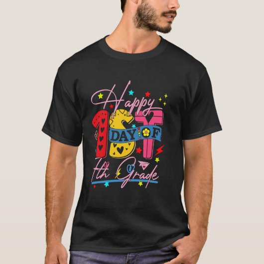 7年生の最初の日おめでとう 先生 中学2年生 Tシャツ (正面)
