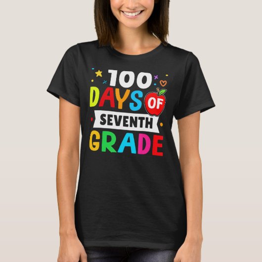 7年生の100日の幼児ボーイガール Tシャツ (正面)