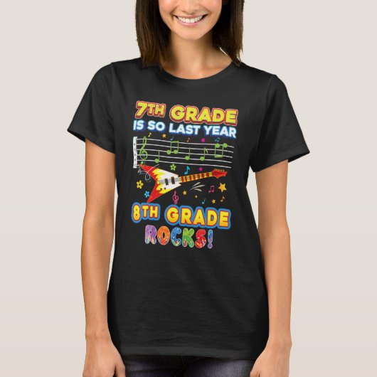 7年生は去年だから8番目の岩新学期 Tシャツ (正面)