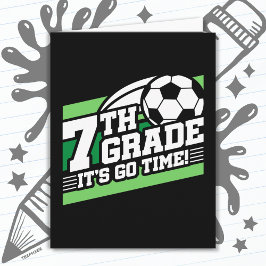 7年生サッカーのサッカー初日新学期 カード