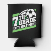 7年生サッカーのサッカー初日新学期 缶クーラー (正面)