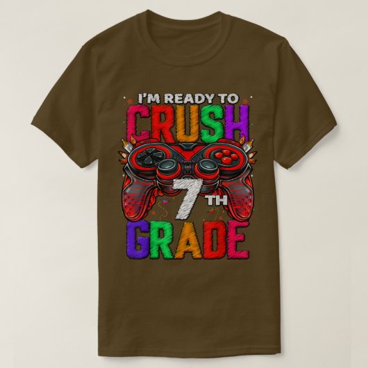 7年生レベルのアンロックされたゲーム7年生に戻る Tシャツ (デザイン正面)