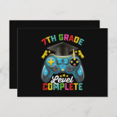 7年生レベル完全卒業ゲーミングゲーマー ポストカード (正面/裏面)